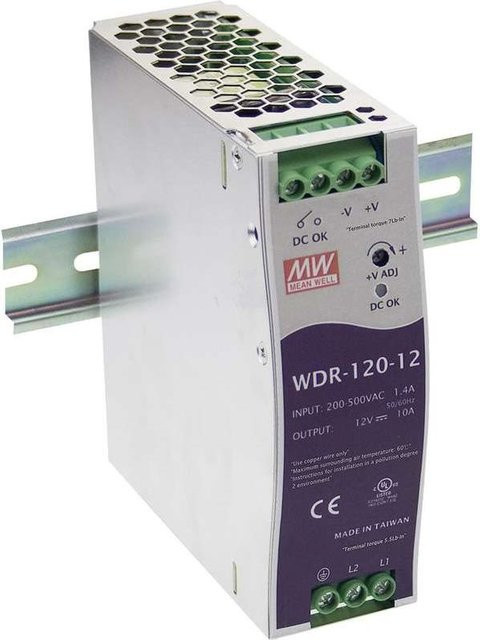 MEAN WELL WDR-120-12 Netzteil 120 W Silber - Bild 1