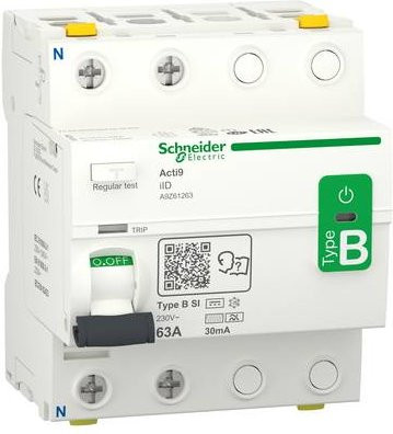Schneider Electric A9Z61263 Fehlerstrom-Schutzschalter RCD allstromsensitiv B 63A 0,03A in Weiß - Bild 1