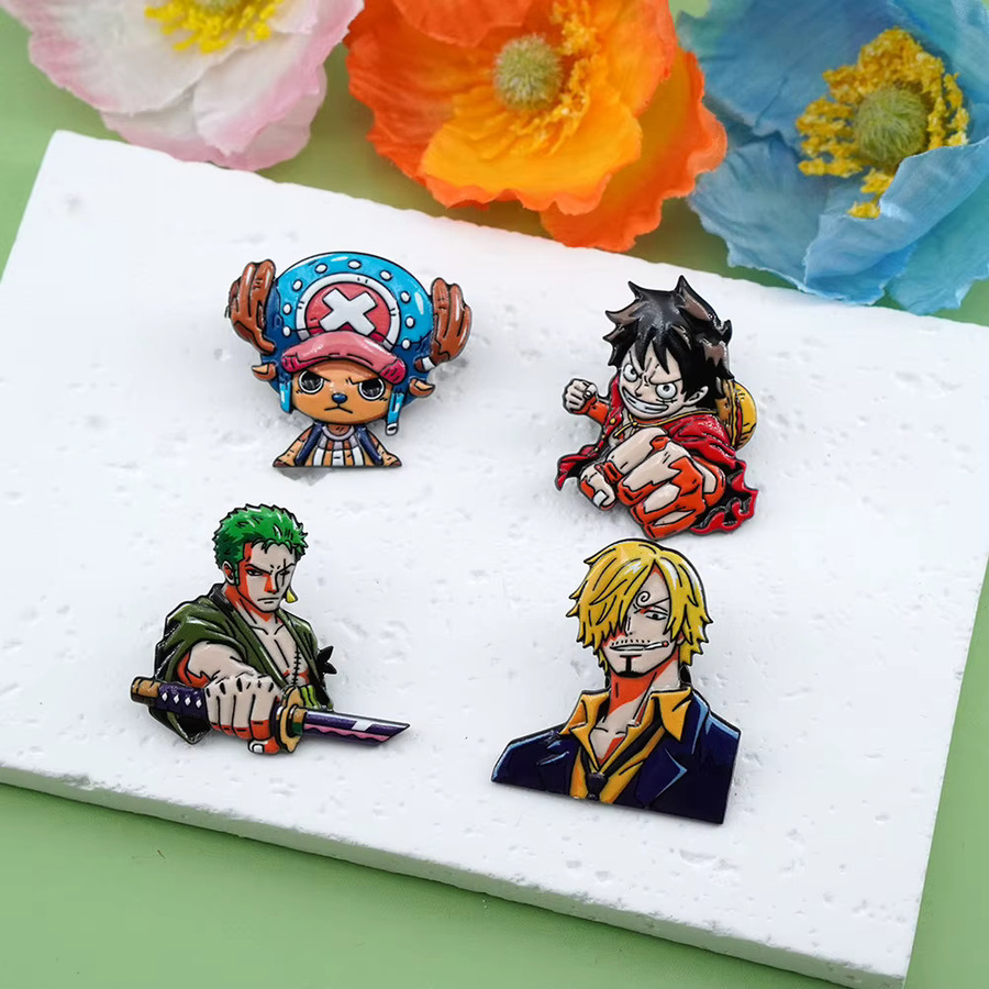 Bandai Broschen-Set, 4-teilig, Emaille, Metall, Herren - Bild 2