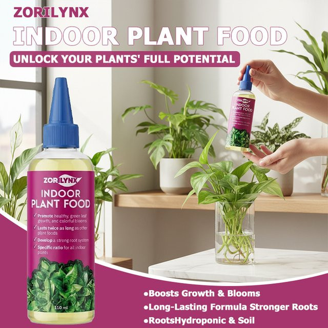 ZORILYNX Wurzelstimulator und Flüssigdünger für Zimmerpflanzen zur Förderung von Wachstum und Blüten, 110 ml - Bild 1