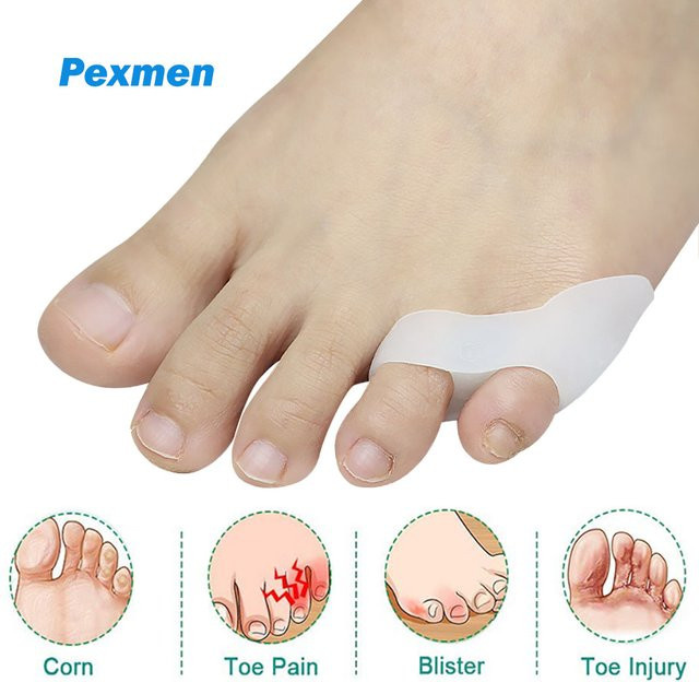 Pexmen Gel-Zehenspreizer, Beige, 2 Stück, Unisex - Bild 1