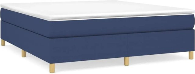 vidaXL Boxspringbett mit Matratze Hybrid Blau B: 180 cm, T: 200 cm - Bild 1