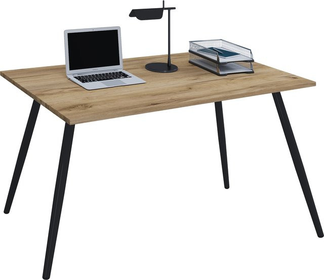 VCM Schreibtisch Salia in Schwarz im skandinavischen Retro Look, B/T: 80 x 50 cm - Bild 1