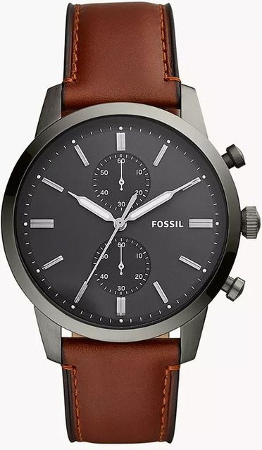 Fossil Armbanduhr Quarz, Edelstahl, Silikon, Grau, Herren - Bild 1