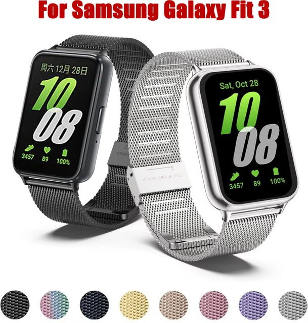 Uhrenarmband Edelstahl, Silber, Samsung Galaxy Fit 3, Unisex - Bild 1