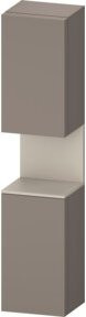 Duravit Hochschrank Qatego mit 2 Türen und LED-Beleuchtung, Farbe Taupe, B/T/H: 40 x 36 x 176 cm - Bild 1