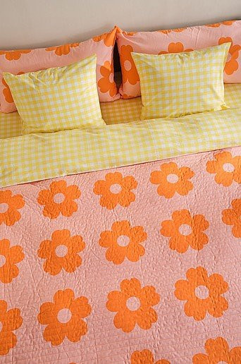 Jotex Tagesdecke WERNER mit floralem Muster in Pink, Breite: 260 cm - Bild 1