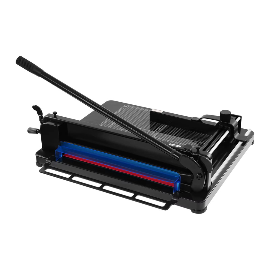 Professioneller Schwerlast-Papierschneider 858A3 in Schwarz mit Stahlklinge für A3 A4 A5 B4 B5, Breite: 440 mm, Schnittkapazität: 40 mm Dicke - Bild 5