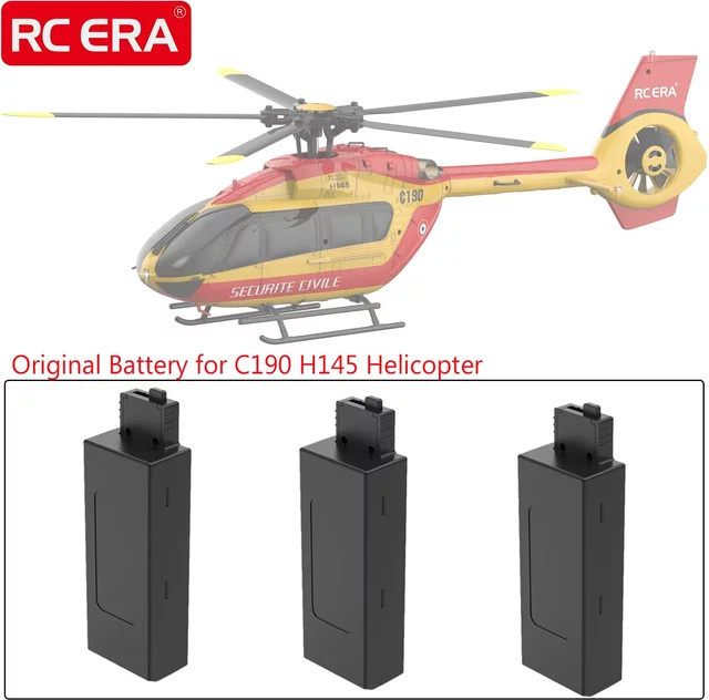 RC ERA LiPo-Akku 7,4 V 1200 mAh in Schwarz für C190 H145 RC-Hubschrauber - Bild 1