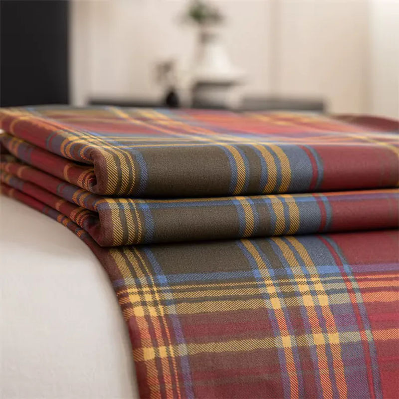 Bonenjoy Bettlaken aus 100% Baumwolle im britischen Landhausstil, kariertes Flachbettlaken, Mehrfarbig, Breite: 230 cm, Tiefe: 120 cm - Bild 6