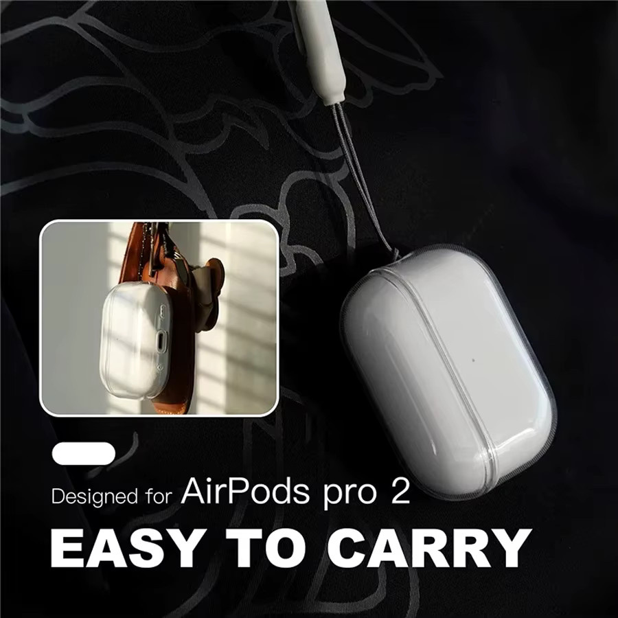 Transparente TPU-Schutzhülle mit Trageschlaufe für Apple AirPods Pro 2. Generation und AirPods 4 (2024) - Bild 4