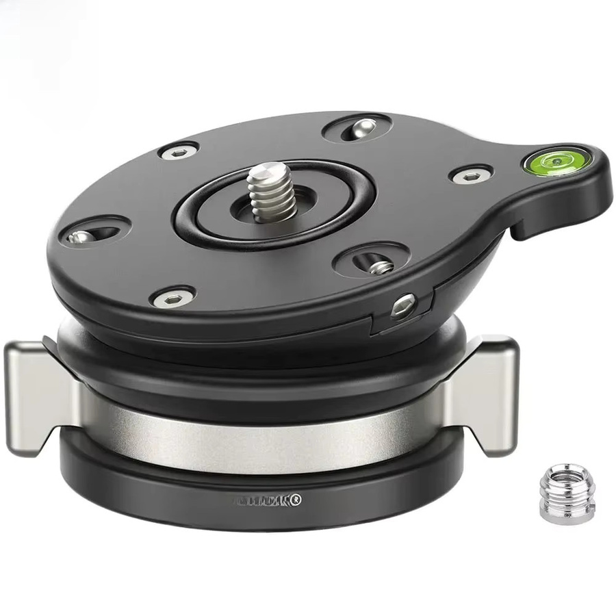 WEYLLAN LH7 Stativ-Nivellierbasis in Schwarz mit 3/8 Zoll und 1/4 Zoll Schrauben für eine Belastung von bis zu 10 kg - Bild 7