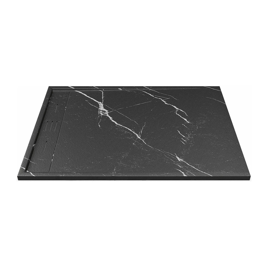 Vente-unique Duschwanne Lyrosa in Schwarz und Weiß, Breite: 120 cm - Bild 2