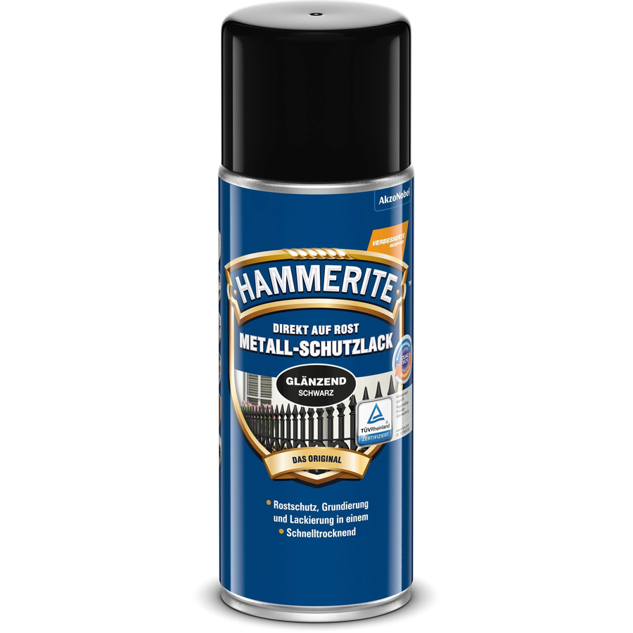 Hammerite Metall-Schutzlack-Spray Schwarz Glänzend 400 ml - Bild 2