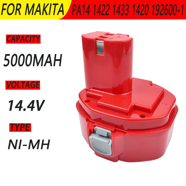Makita Ersatzakku 14,4 V 5000 mAh Ni-MH in Rot für PA14 - Bild 1