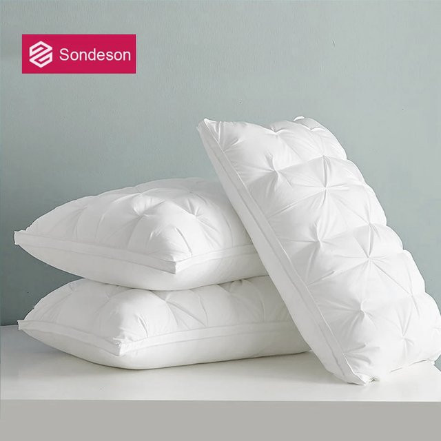 Sondeson Luxuriöses Gänsedaunenkissen in Weiß aus 100 % Baumwolle, Rechteckiges Queen-Size Kissen - Bild 1