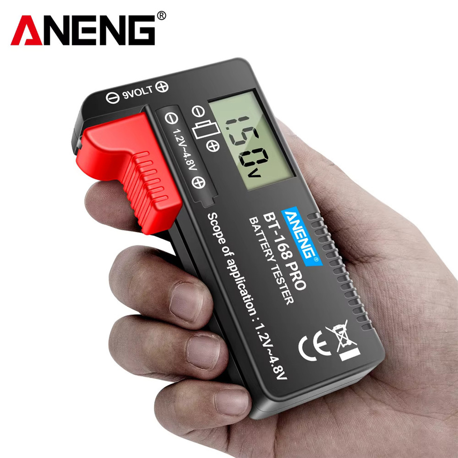 ANENG BT-168 PRO Taschen-LCD-Digital-Batterietester in Schwarz für AA, AAA, 9V und Knopfzellen - Bild 7