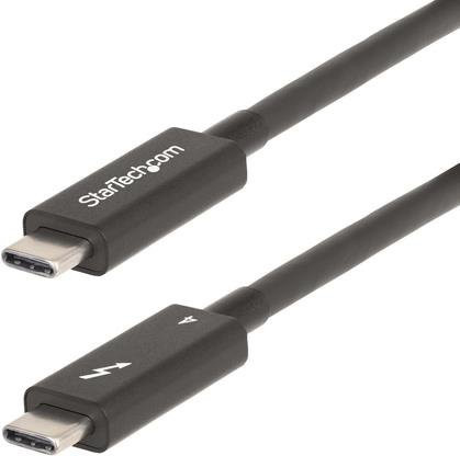 StarTech.com Active Thunderbolt 4 Kabel Schwarz, 2m, 40Gbps, 100W PD, 4K/8K, Intel Certified, USB-C auf USB-C, kompatibel mit Thunderbolt 3, USB 3.2 und DisplayPort - Bild 1