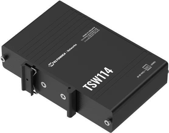 Teltonika TSW114 Unmanaged Switch mit 5 x 10/100/1000 Mbit/s Ethernet-Ports, Passives PoE, Schwarz - Bild 1