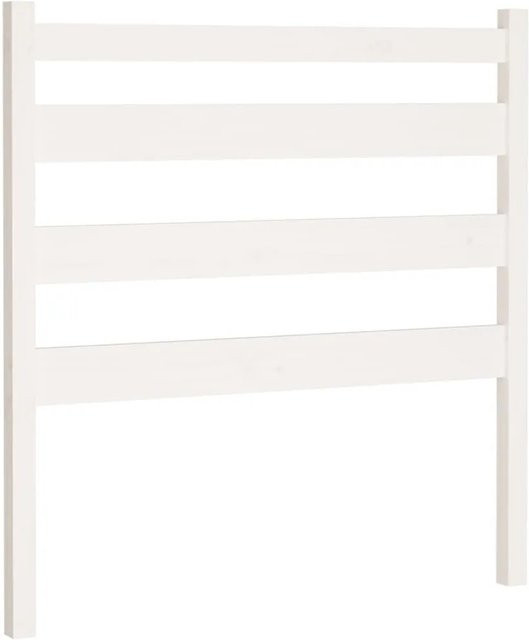 vidaXL Kopfteil aus Kiefer-Massivholz in Weiß mit Lattendesign, B/T/H: 106 x 4 x 100 cm - Bild 1