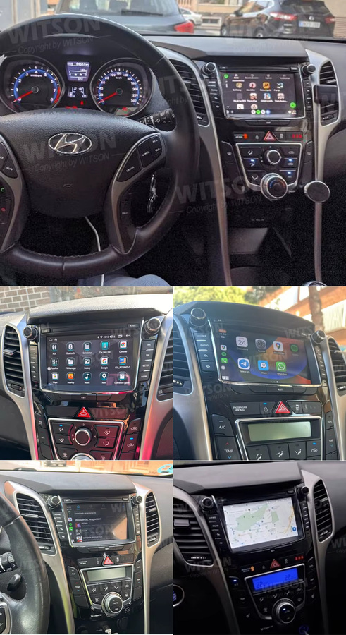 WITSON Android Auto Radio mit GPS, CarPlay, Wi-Fi und Bluetooth für Hyundai I30 und Elantra GT, Schwarz - Bild 3
