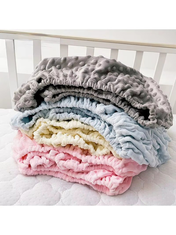 Warmes Fleece Kinderbettwäsche-Set für Neugeborene und Babys in Pink mit Bettbezug und Decke für den Winter - Bild 2