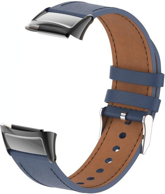 PINSENDA Uhrenarmband Leder, Blau, Unisex, für Fitbit Charge 6/5 - Bild 1