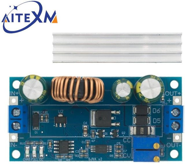 AITEXM ROBOT XY-SJVA Buck Boost Converter Spannungsregler mit CC CV Einstellung, 35W, 3A, DC 5-30V zu DC 0,5-30V, Blau - Bild 1