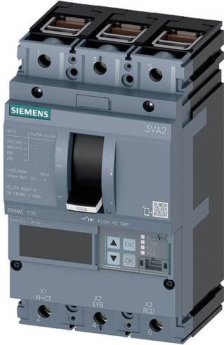 Siemens 3VA2025-5JP36-0AA0 Leistungsschalter in Grau mit einem Einstellbereich von 10 - 25A und einer maximalen Schaltspannung von 690 V/AC - Bild 1