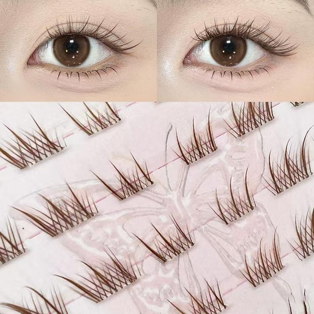 Segmentierte falsche Wimpern, braun, Damen - Bild 1