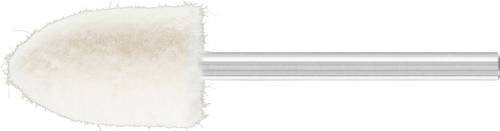 PFERD Filzpolierstifte Spitzkegelform mittelhart, Durchmesser: 12 mm, Schaft-Durchmesser: 3 mm, 10 Stück, Weiß - Bild 1