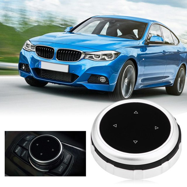 CosyHome Dekorative Abdeckung Zierleiste für Auto Multimedia Tasten in Blau und Silber für BMW X1 X3 X5 X6 F30 E90 F10 F18 F25 E60 - Bild 1
