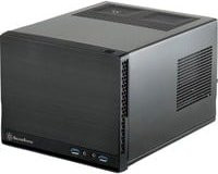 SilverStone SG13B-Q Mini-ITX Tower-Gehäuse in Silber und Schwarz mit USB-C - Bild 1