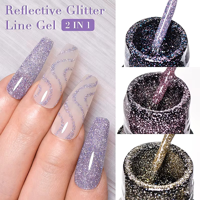 MEET ACROSS Glitzer-Nagellack, Gold, Schimmernd - Bild 2