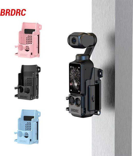 BRDRC Magnethalterung und Schnellverschluss-Adapterrahmen für DJI Osmo Pocket 3 in Schwarz und Blau - Bild 1