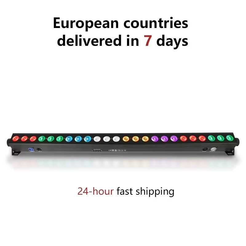 Professionelle DMX512 segmentierte LED Linear Wash Bar von Carinamoba mit 24x12W RGBWAUV Pixel LED für Club, Disco und Bühnenauftritte in Schwarz - Bild 2