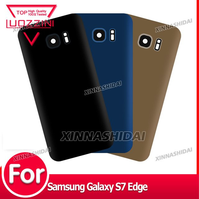 Samsung Galaxy S7 Edge Batterie-Rückabdeckung Gehäuse Rückklappe in Schwarz - Bild 1