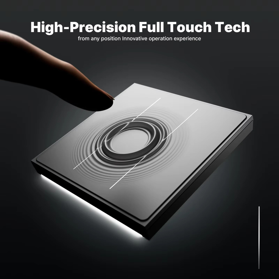 MOES Smart Star Feather WiFi Lichtschalter EU mit Air Touch und neutralem Licht, Tuya App-Steuerung, kompatibel mit Amazon Alexa und Google Assistant - Bild 1