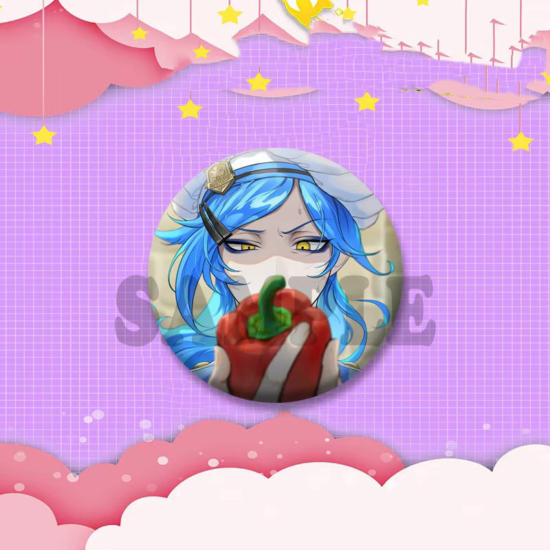 Emaille Pins Anime Twisted Wonderland Button Broschen, Unisex - Bild 1