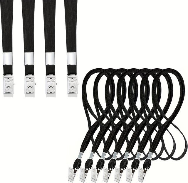 Lanyards Bulk Set mit Bulldog-Clip für Ausweishalter und Abzeichen in Grün und Schwarz - Bild 1