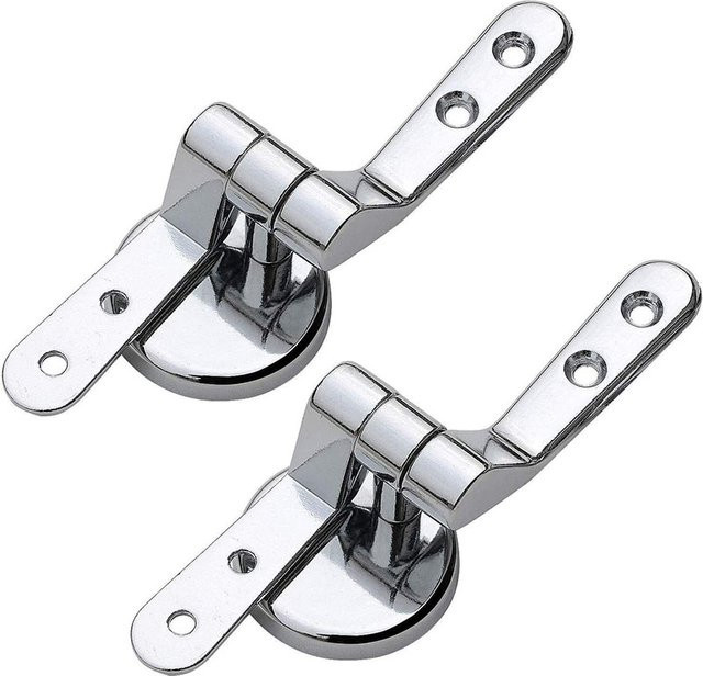 Bündiges Toilettensitz-Scharnier aus Zinklegierung in Silber/Chrom für die Deckelmontage - Bild 1