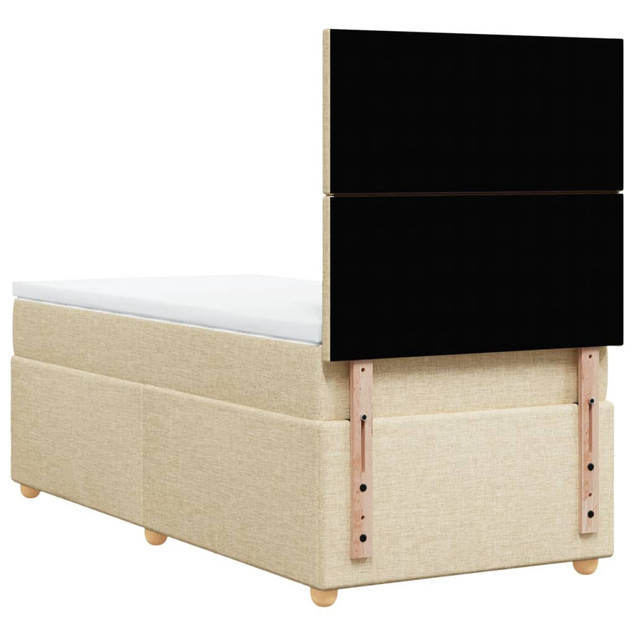 vidaXL Boxspringbett mit Matratze Hybrid-Design in Beige, B/T/H: 80 x 200 cm - Bild 3