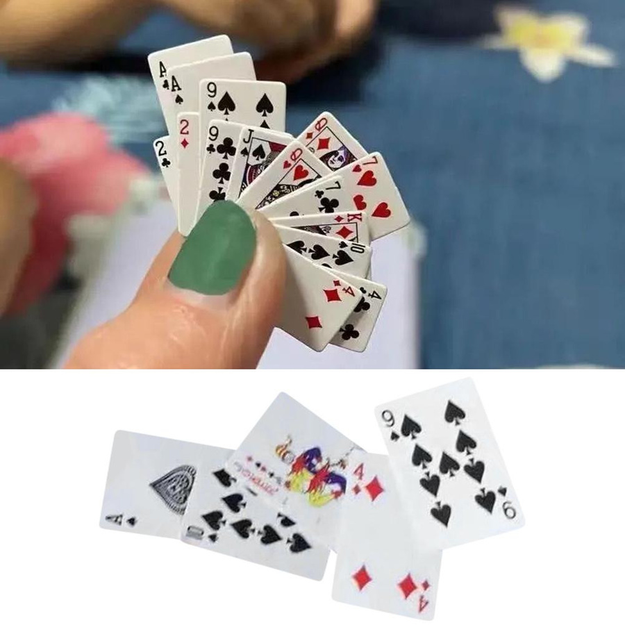 TOMTOP JMS Mini-Spielkarten Poker 3-teiliges Set schwarz und bunt - Bild 4