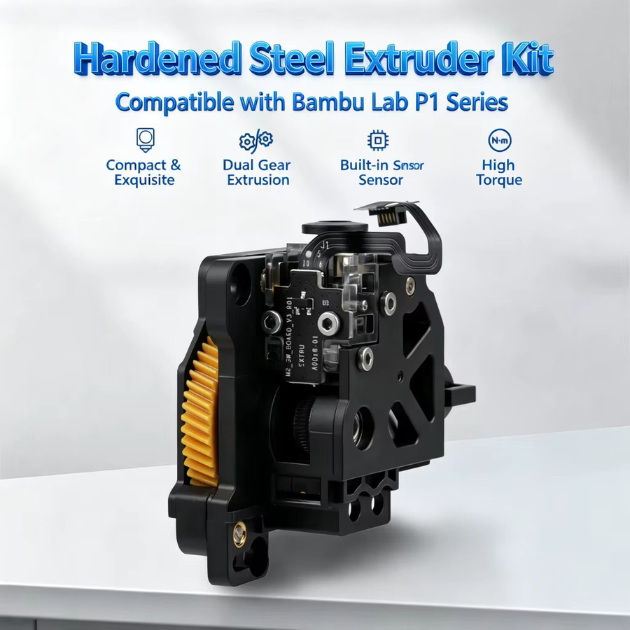 Bambu Lab Gehärtete Stahl-Extruder-Einheit für P1S P1P und X1 Serie in Schwarz - Bild 4