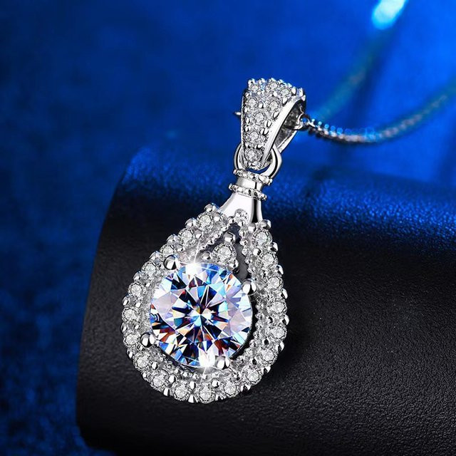 SAY Halskette, 925 Sterling Silber, 18k Weißgold plattiert, Damen - Bild 1