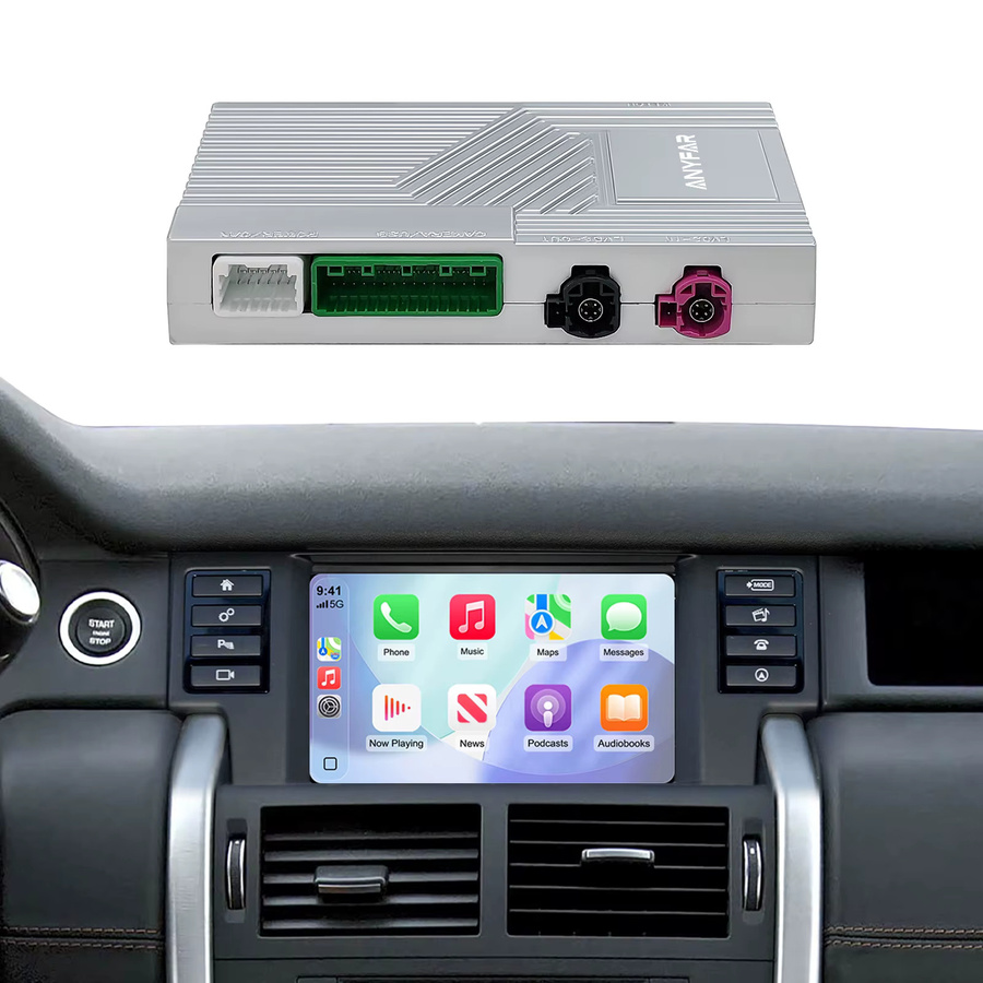 LEXXSON Drahtlose CarPlay und Android Auto Retrofit Kit Decoder Box für Land Rover Evoque und Discovery 5, Schwarz - Bild 2