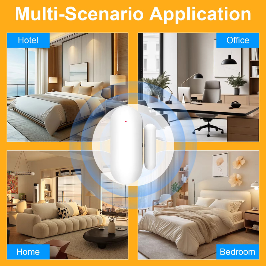 Tuya Zigbee Türöffnungsmelder in Weiß für Smart Life App, kompatibel mit Alexa und Google zur Echtzeitüberwachung von Türen und Fenstern - Bild 6