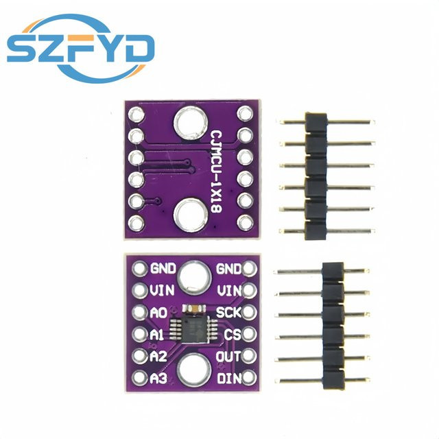SZFYDOSH ADS1118 16-Bit-Konvertierungsmodul ADC-Entwicklungsplatine mit SPI-Kommunikationsschnittstelle in Lila - Bild 1