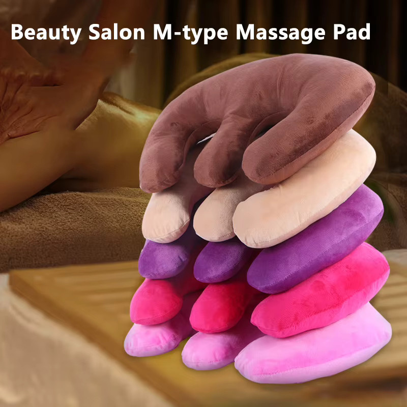 HNKMP Samtkissen M-Typ in Blau als weiches Massagekissen und Nackenstütze für Schönheitssalons und Spa-Liegen - Bild 2