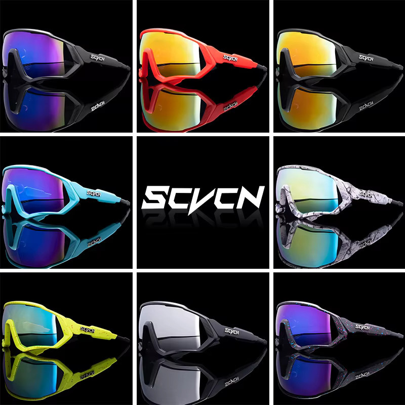 SCVCN Sportsonnenbrille, Photochrome, Vollrand, Black, Unisex, Kunststoff - Bild 4